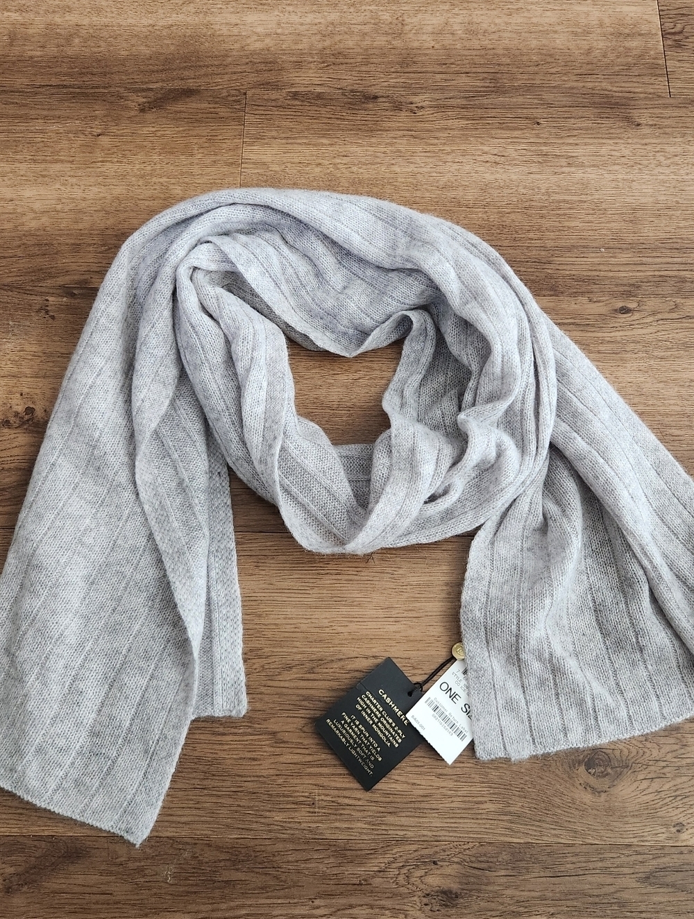 Charter Club Luxury Cashmere Scarf in Soft Gray